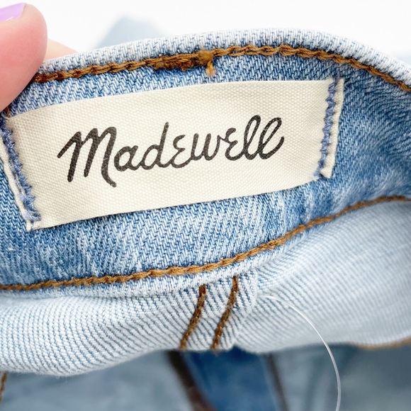 NEW Madewell High-Rise Denim Shorts in Littleton Wash Cutoff Hems Stretch NF031 - Picture 3 of 6